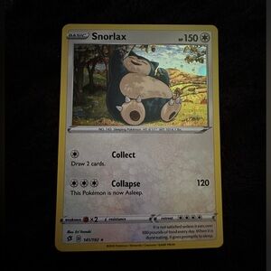 Snorlax Cosmos Holo 141/192 Has Holo Bleed, Swirld And HD Swirl